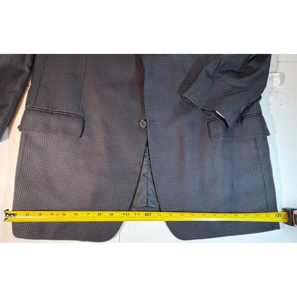 Joseph Abboud Black Label Blazer 44L Silk Wool Gray USA Union Made Sport Coat